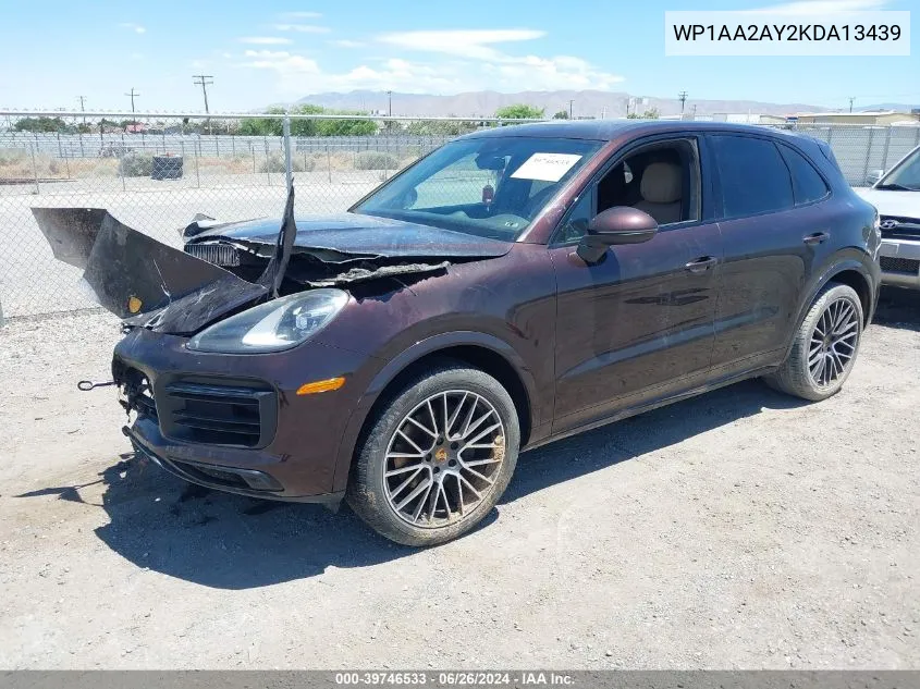 WP1AA2AY2KDA13439 2019 Porsche Cayenne