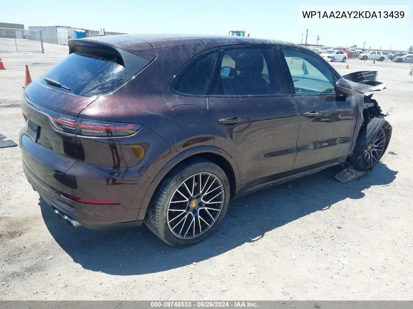 WP1AA2AY2KDA13439 2019 Porsche Cayenne