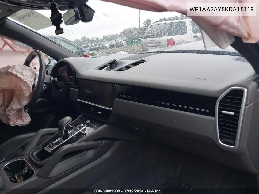 WP1AA2AY5KDA15119 2019 Porsche Cayenne