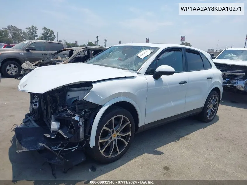 WP1AA2AY8KDA10271 2019 Porsche Cayenne