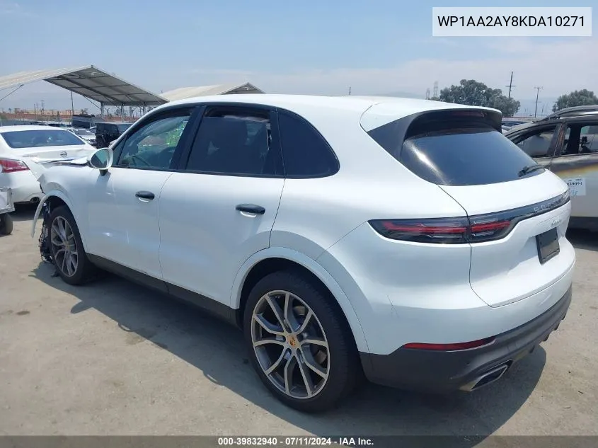 WP1AA2AY8KDA10271 2019 Porsche Cayenne