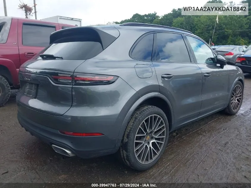 WP1AA2AYXKDA18842 2019 Porsche Cayenne