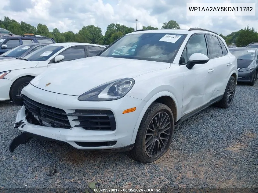 2019 Porsche Cayenne VIN: WP1AA2AY5KDA11782 Lot: 39978817