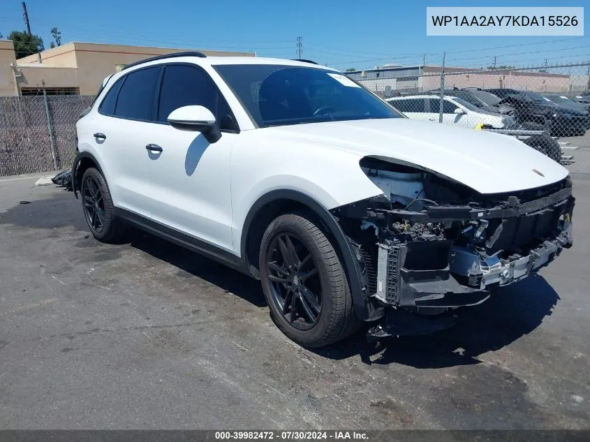 2019 Porsche Cayenne VIN: WP1AA2AY7KDA15526 Lot: 39982472