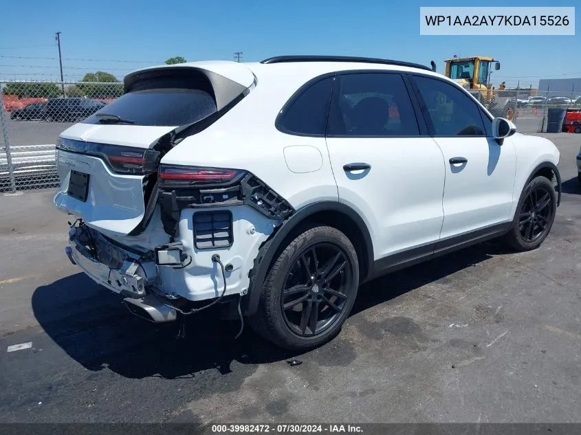 WP1AA2AY7KDA15526 2019 Porsche Cayenne