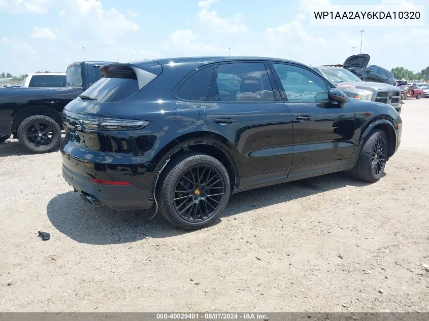 WP1AA2AY6KDA10320 2019 Porsche Cayenne