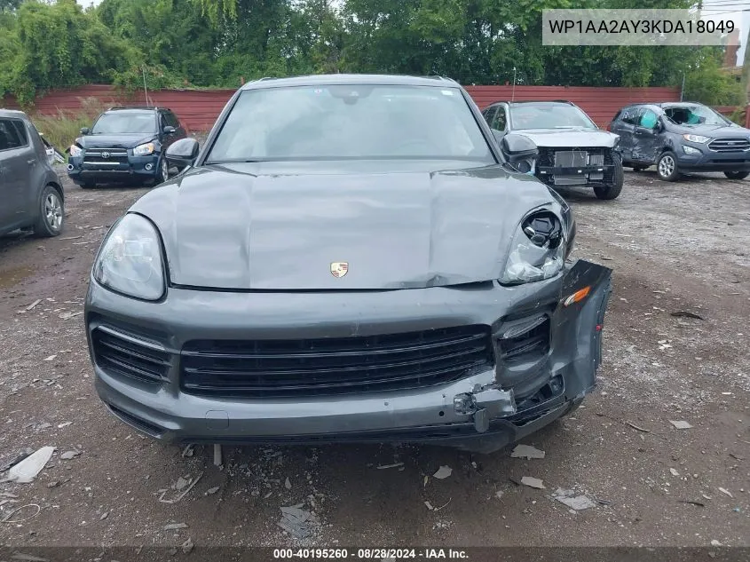 WP1AA2AY3KDA18049 2019 Porsche Cayenne