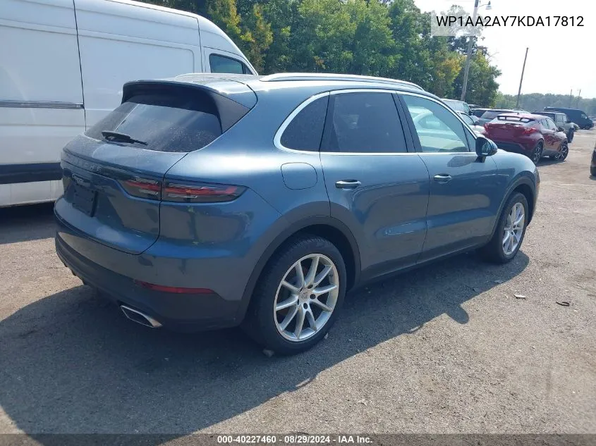 WP1AA2AY7KDA17812 2019 Porsche Cayenne