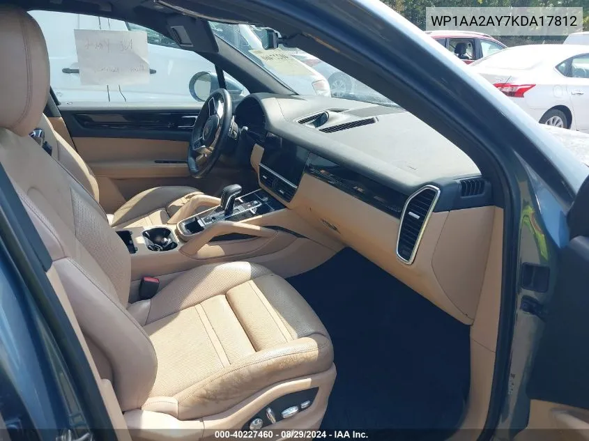 WP1AA2AY7KDA17812 2019 Porsche Cayenne