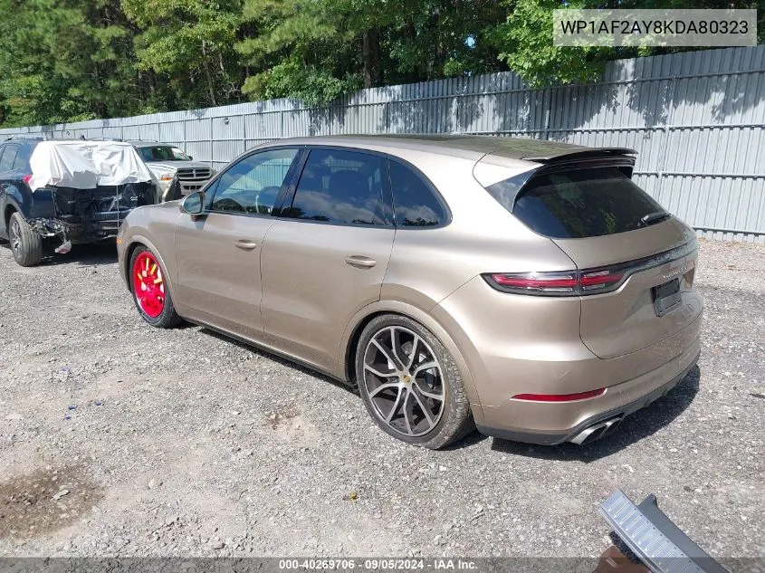 WP1AF2AY8KDA80323 2019 Porsche Cayenne Turbo