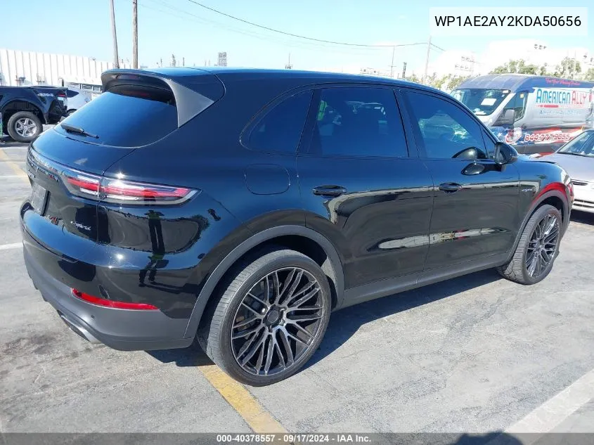 2019 Porsche Cayenne E-Hybrid VIN: WP1AE2AY2KDA50656 Lot: 40378557