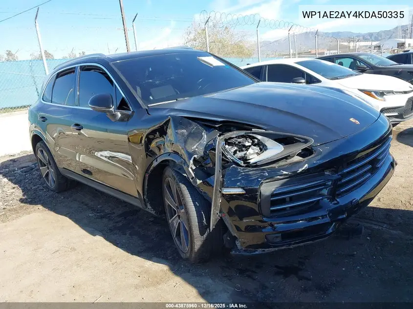 WP1AE2AY4KDA50335 2019 Porsche Cayenne E-Hybrid