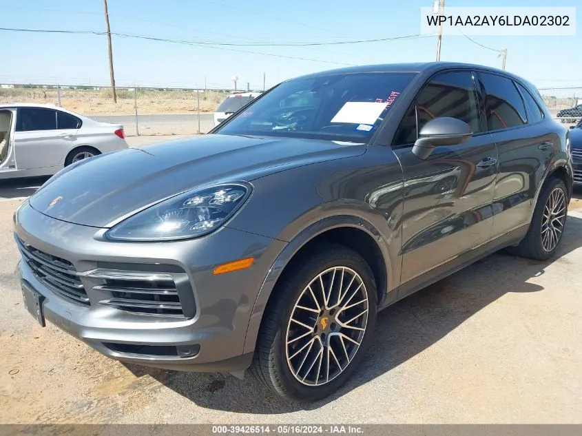 2020 Porsche Cayenne VIN: WP1AA2AY6LDA02302 Lot: 39426514