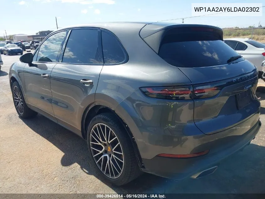 2020 Porsche Cayenne VIN: WP1AA2AY6LDA02302 Lot: 39426514