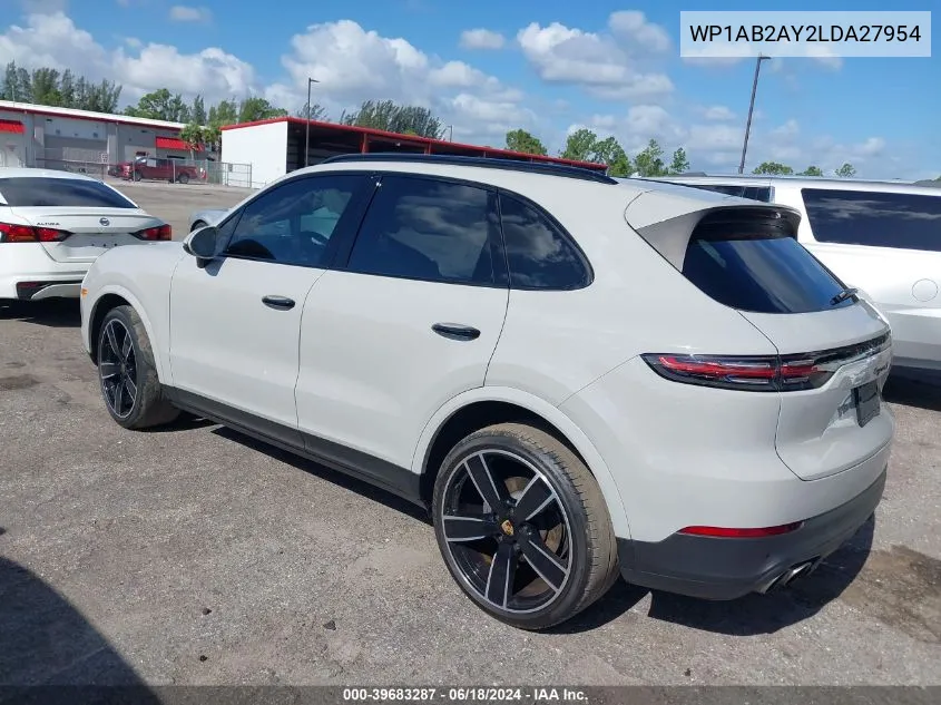 WP1AB2AY2LDA27954 2020 Porsche Cayenne S