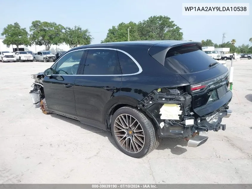 2020 Porsche Cayenne VIN: WP1AA2AY9LDA10538 Lot: 39839190