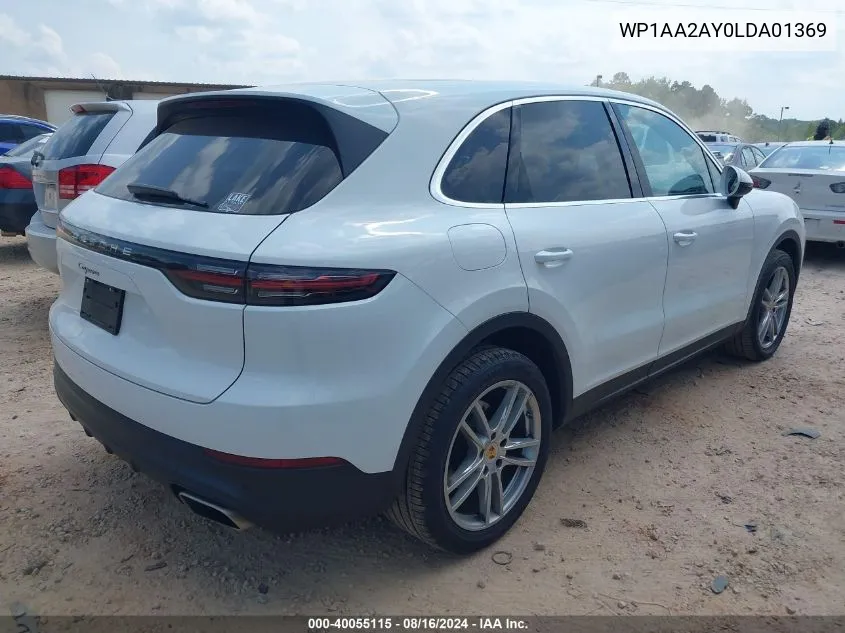 2020 Porsche Cayenne VIN: WP1AA2AY0LDA01369 Lot: 40055115