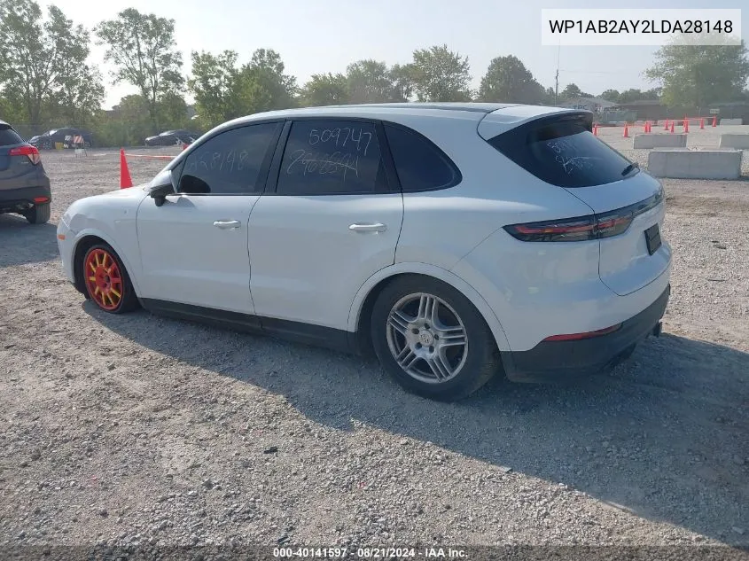 WP1AB2AY2LDA28148 2020 Porsche Cayenne S