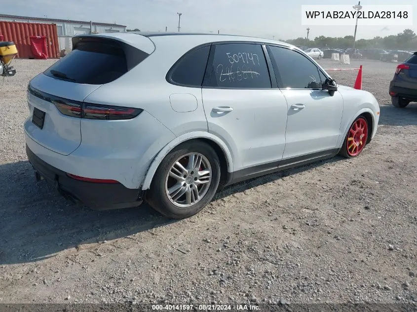 WP1AB2AY2LDA28148 2020 Porsche Cayenne S