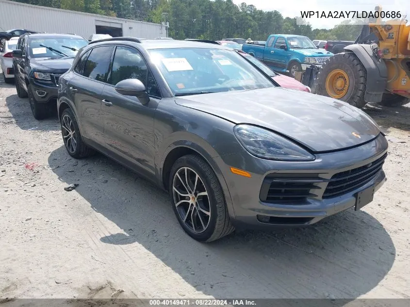 2020 Porsche Cayenne VIN: WP1AA2AY7LDA00686 Lot: 40149471