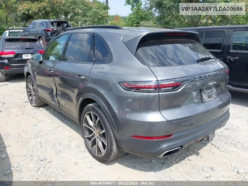 2020 Porsche Cayenne VIN: WP1AA2AY7LDA00686 Lot: 40149471