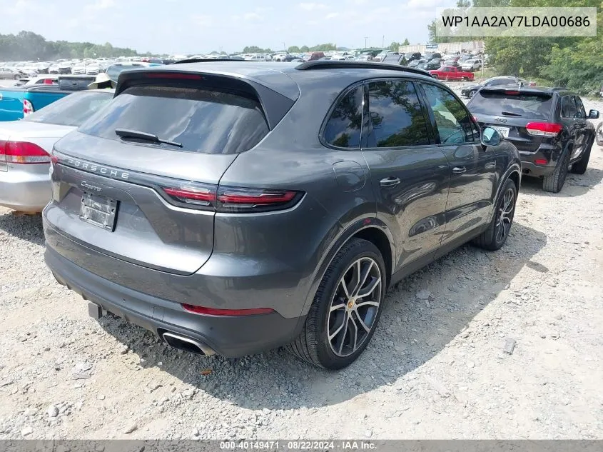 2020 Porsche Cayenne VIN: WP1AA2AY7LDA00686 Lot: 40149471