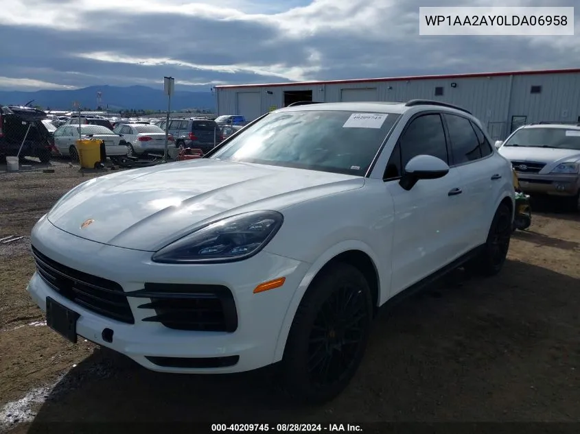 2020 Porsche Cayenne VIN: WP1AA2AY0LDA06958 Lot: 40209745