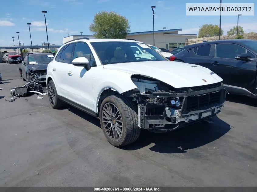 WP1AA2AY8LDA03712 2020 Porsche Cayenne