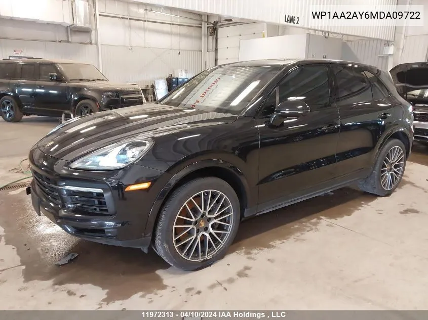 WP1AA2AY6MDA09722 2021 Porsche Cayenne