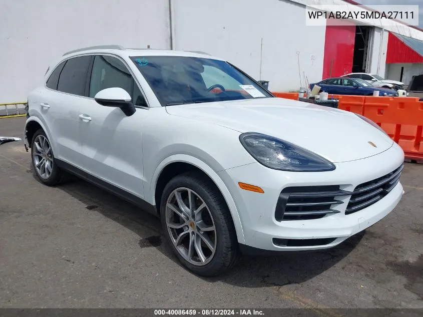 WP1AB2AY5MDA27111 2021 Porsche Cayenne S