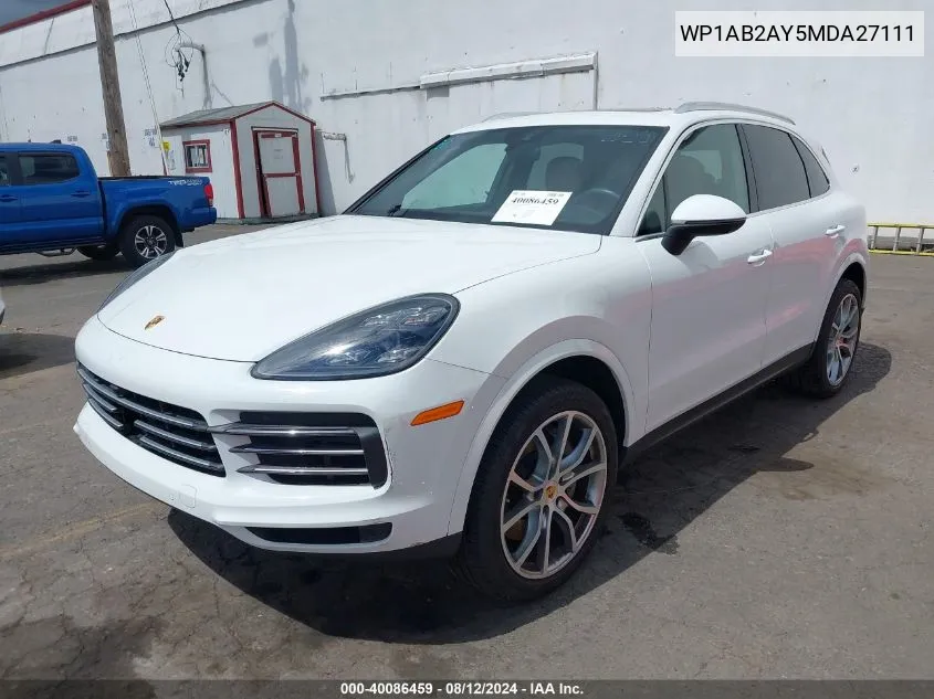 WP1AB2AY5MDA27111 2021 Porsche Cayenne S