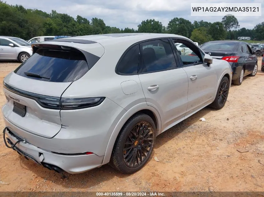 WP1AG2AY2MDA35121 2021 Porsche Cayenne Gts