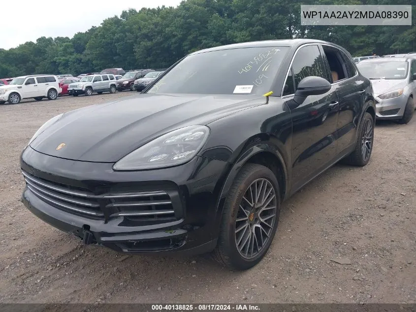 2021 Porsche Cayenne VIN: WP1AA2AY2MDA08390 Lot: 40138825