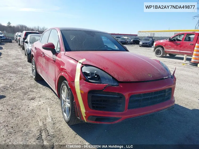 WP1BA2AY7NDA49877 2022 Porsche Cayenne