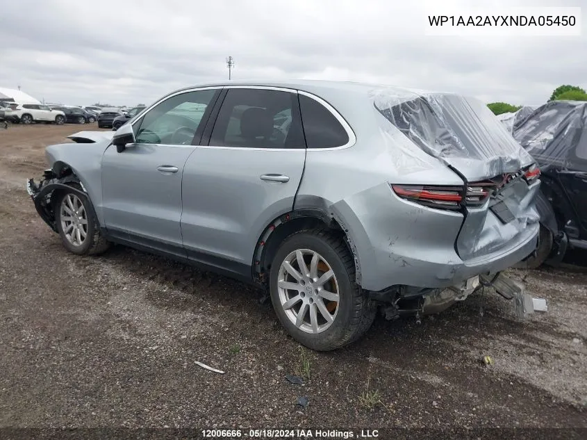 WP1AA2AYXNDA05450 2022 Porsche Cayenne