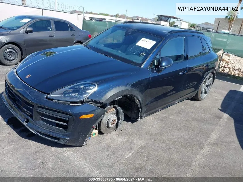 2022 Porsche Cayenne Turbo VIN: WP1AF2AY0NDA44162 Lot: 39555795