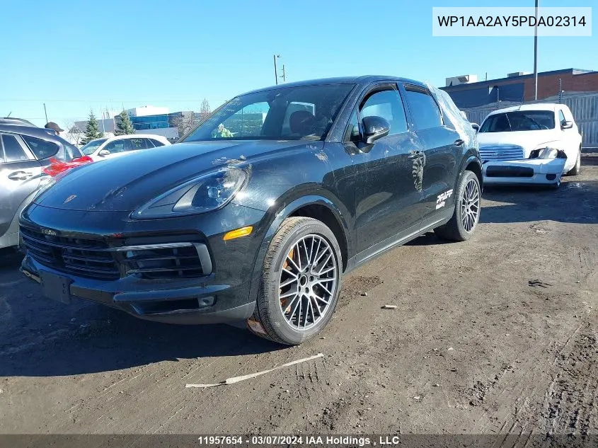 2023 Porsche Cayenne VIN: WP1AA2AY5PDA02314 Lot: 11957654