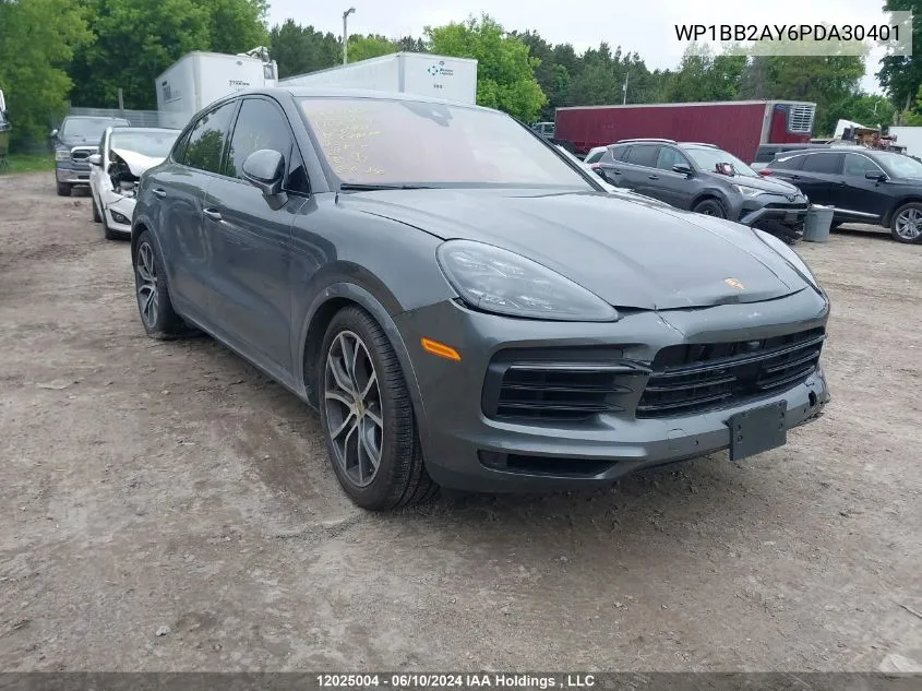 2023 Porsche Cayenne VIN: WP1BB2AY6PDA30401 Lot: 12025004