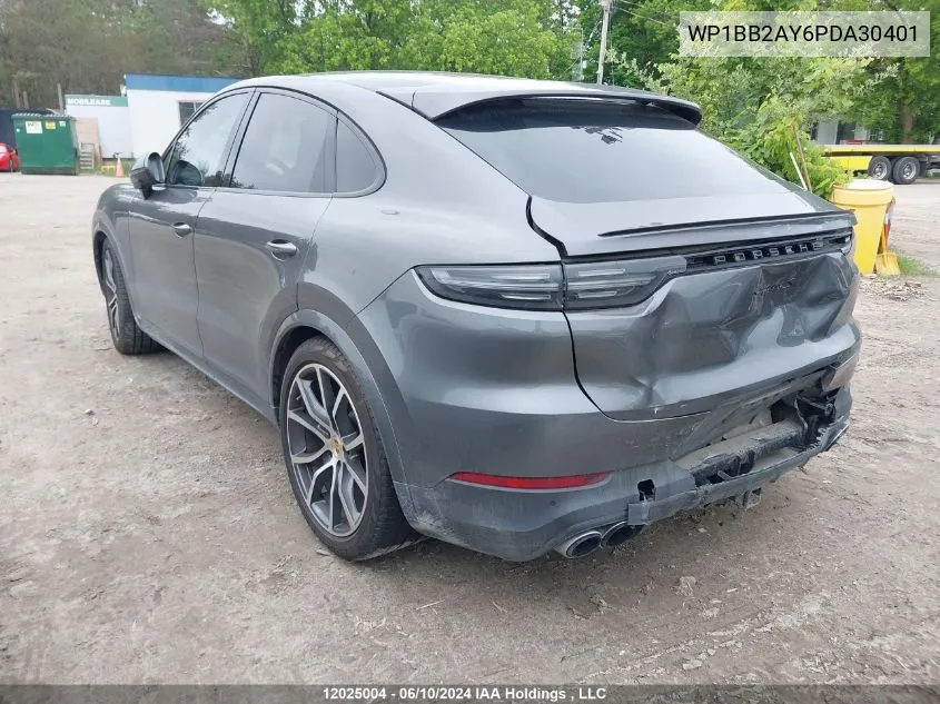 2023 Porsche Cayenne VIN: WP1BB2AY6PDA30401 Lot: 12025004