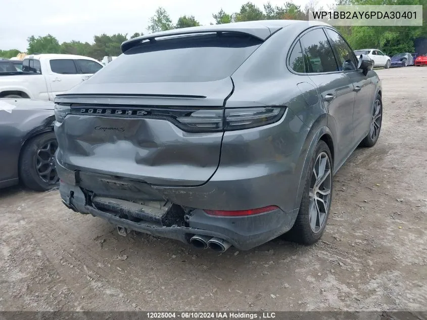 2023 Porsche Cayenne VIN: WP1BB2AY6PDA30401 Lot: 12025004