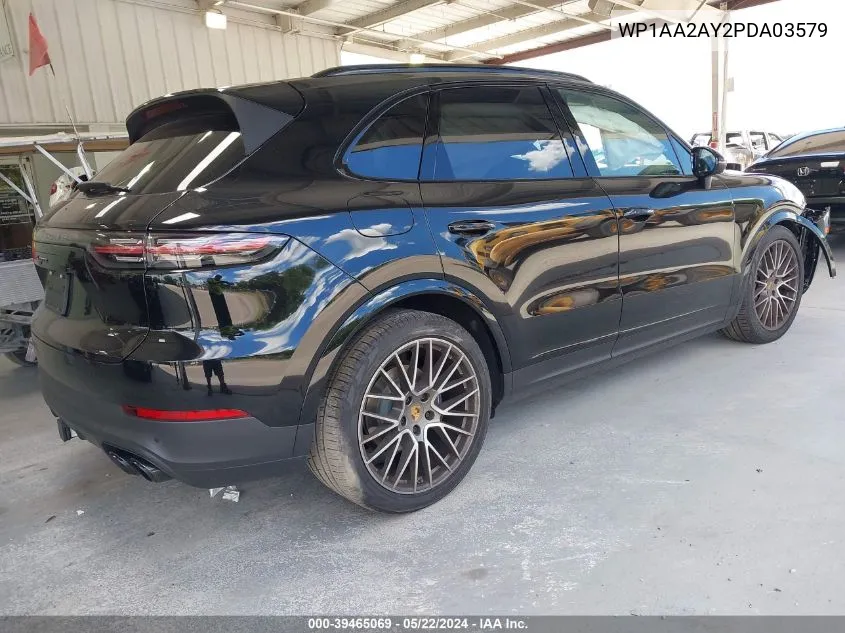 2023 Porsche Cayenne Platinum Edition VIN: WP1AA2AY2PDA03579 Lot: 39465069