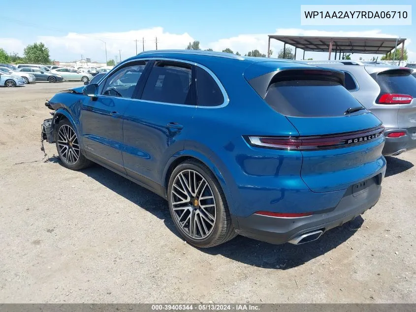 2024 Porsche Cayenne VIN: WP1AA2AY7RDA06710 Lot: 39405344