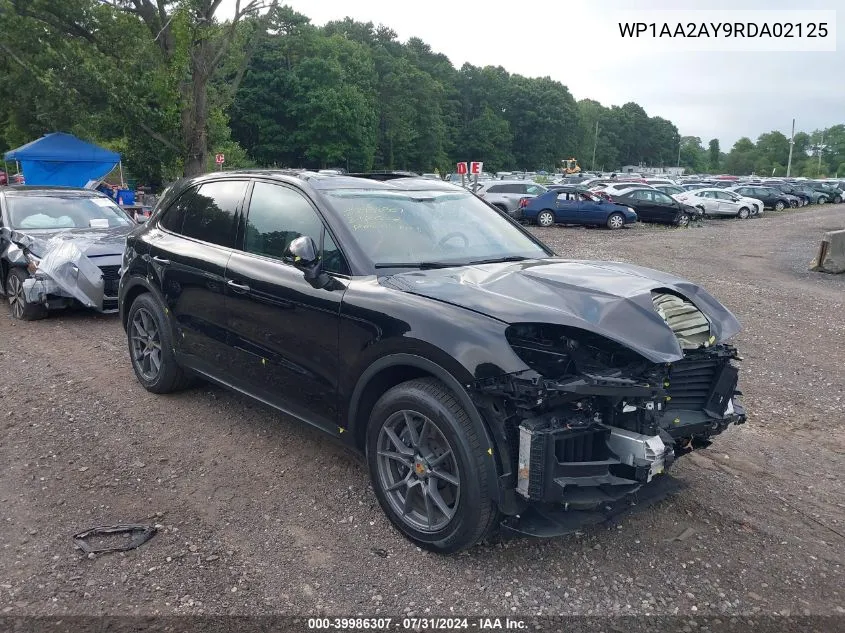 2024 Porsche Cayenne VIN: WP1AA2AY9RDA02125 Lot: 39986307