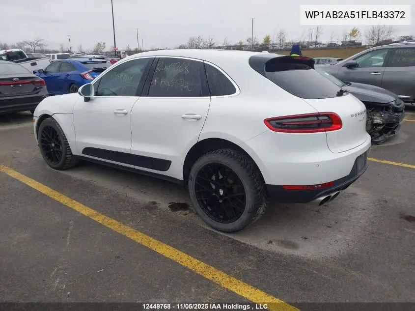 WP1AB2A51FLB43372 2015 Porsche Macan S