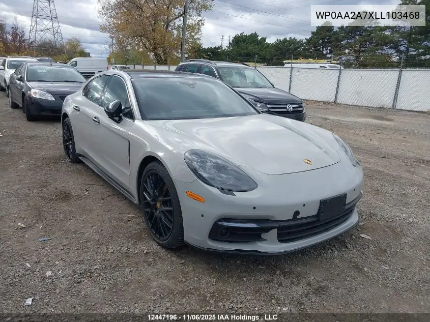 WP0AA2A7XLL103468 2020 Porsche Panamera 4/4 10 Years Edition
