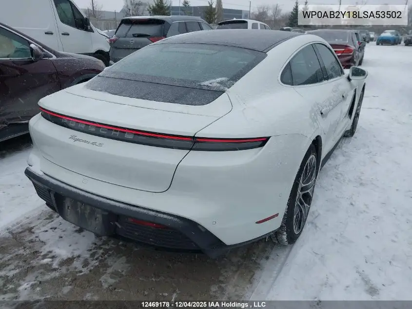 WP0AB2Y18LSA53502 2020 Porsche Taycan 4S