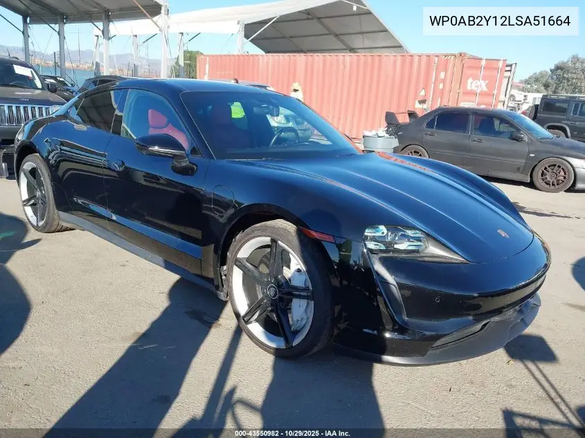 WP0AB2Y12LSA51664 2020 Porsche Taycan 4S