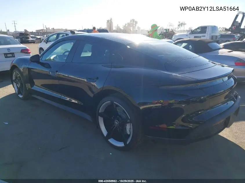 WP0AB2Y12LSA51664 2020 Porsche Taycan 4S