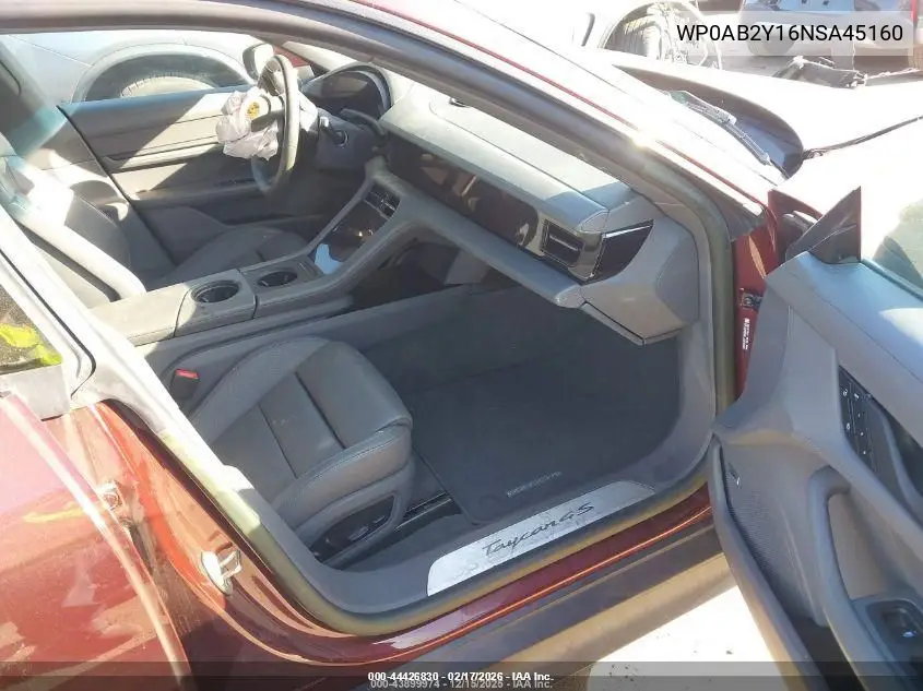 WP0AB2Y16NSA45160 2022 Porsche Taycan 4S
