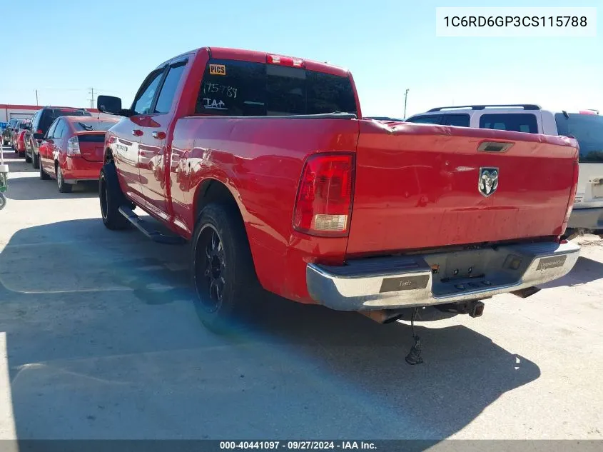 2012 Ram 1500 Slt VIN: 1C6RD6GP3CS115788 Lot: 40441097